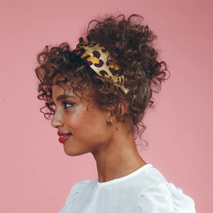 Satin Headband Leopard Print