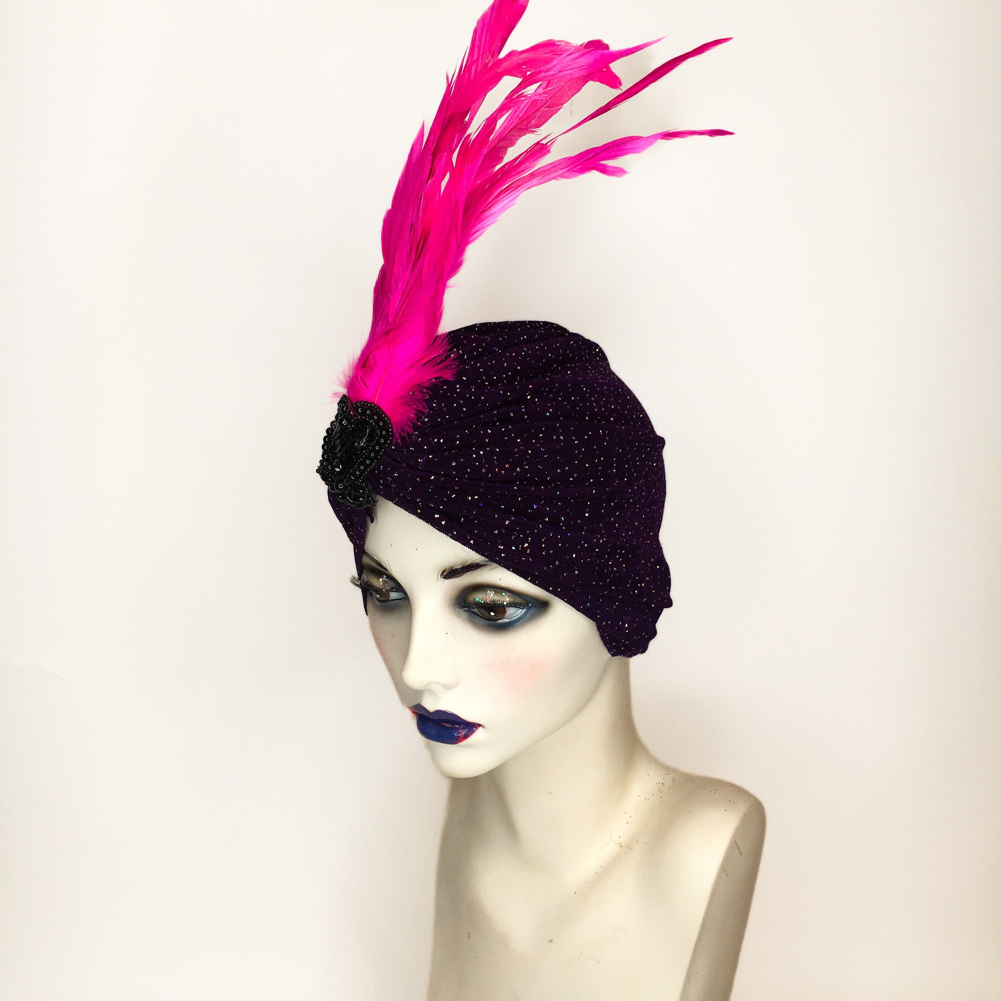 Feather Sparkle Turban