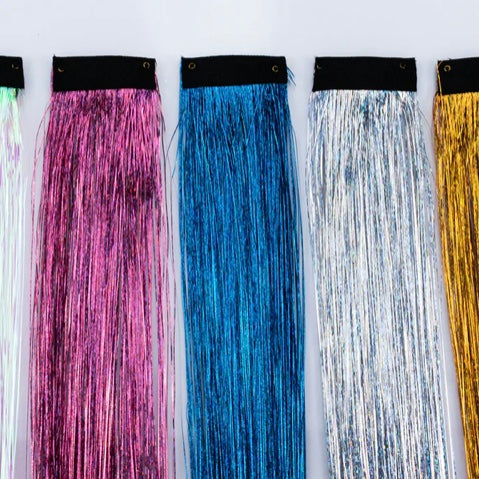 Holographic Hair Tinsel Clip-Ins (4 Pack)