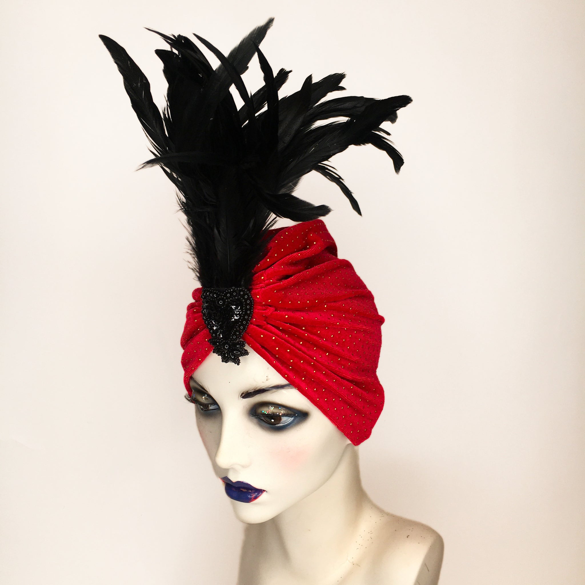 Feather Sparkle Turban