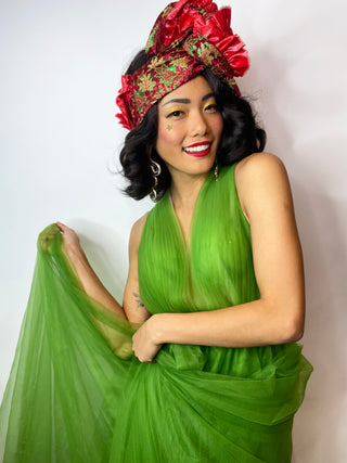 Fancy Ruffled Wire Headwrap