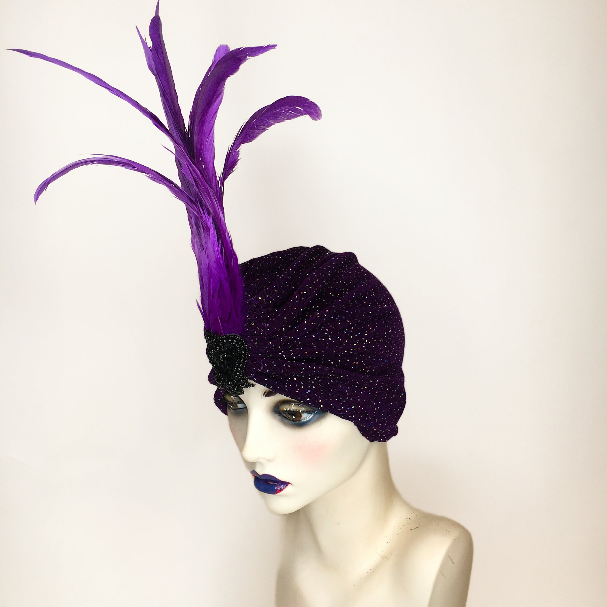 Feather Sparkle Turban