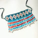 Teal/White/Red w/Silver Beads