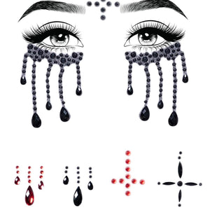 Harlequin Adhesive Face Jewels