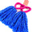 Fuchsia Heart / Cobalt Tassel
