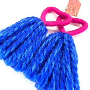 Big Heart Tassel Earrings
