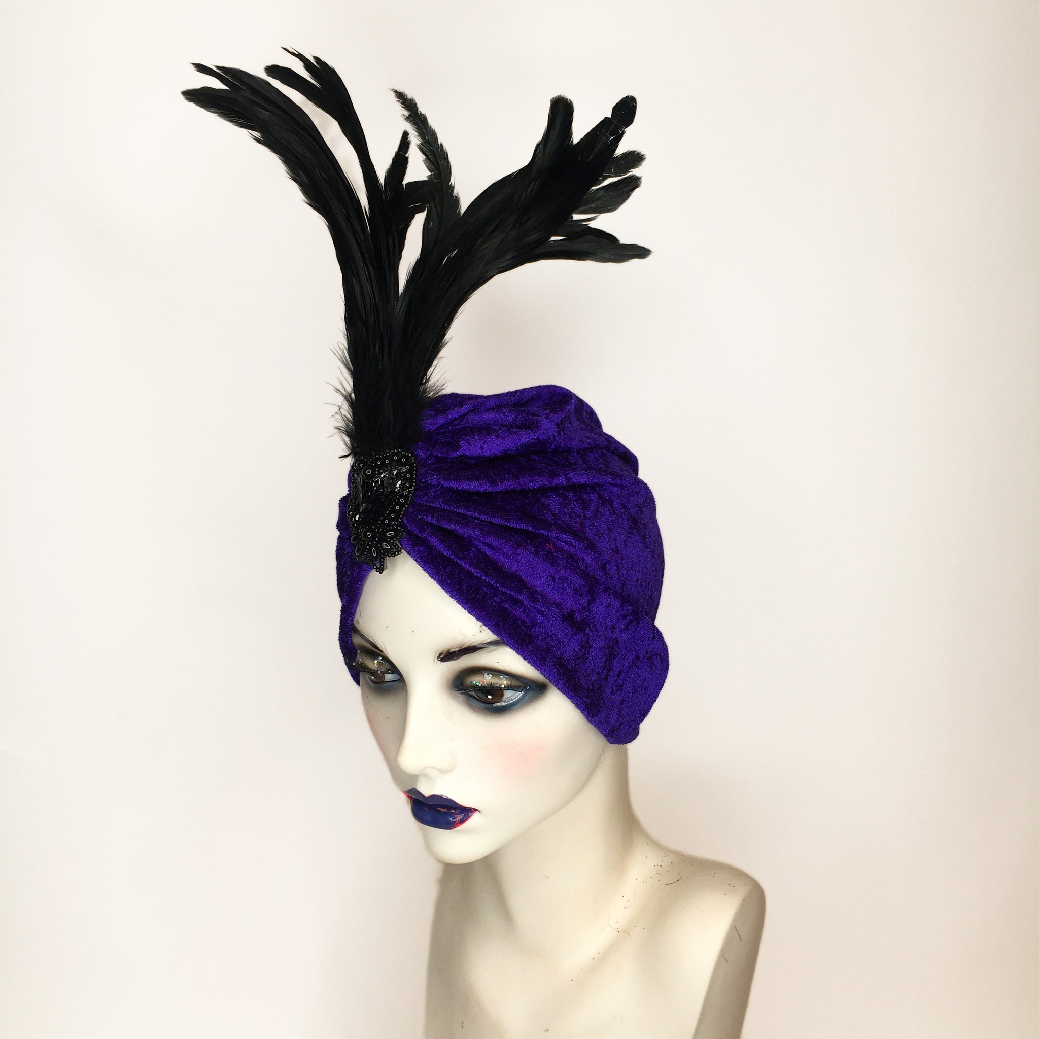 Feather Sparkle Turban