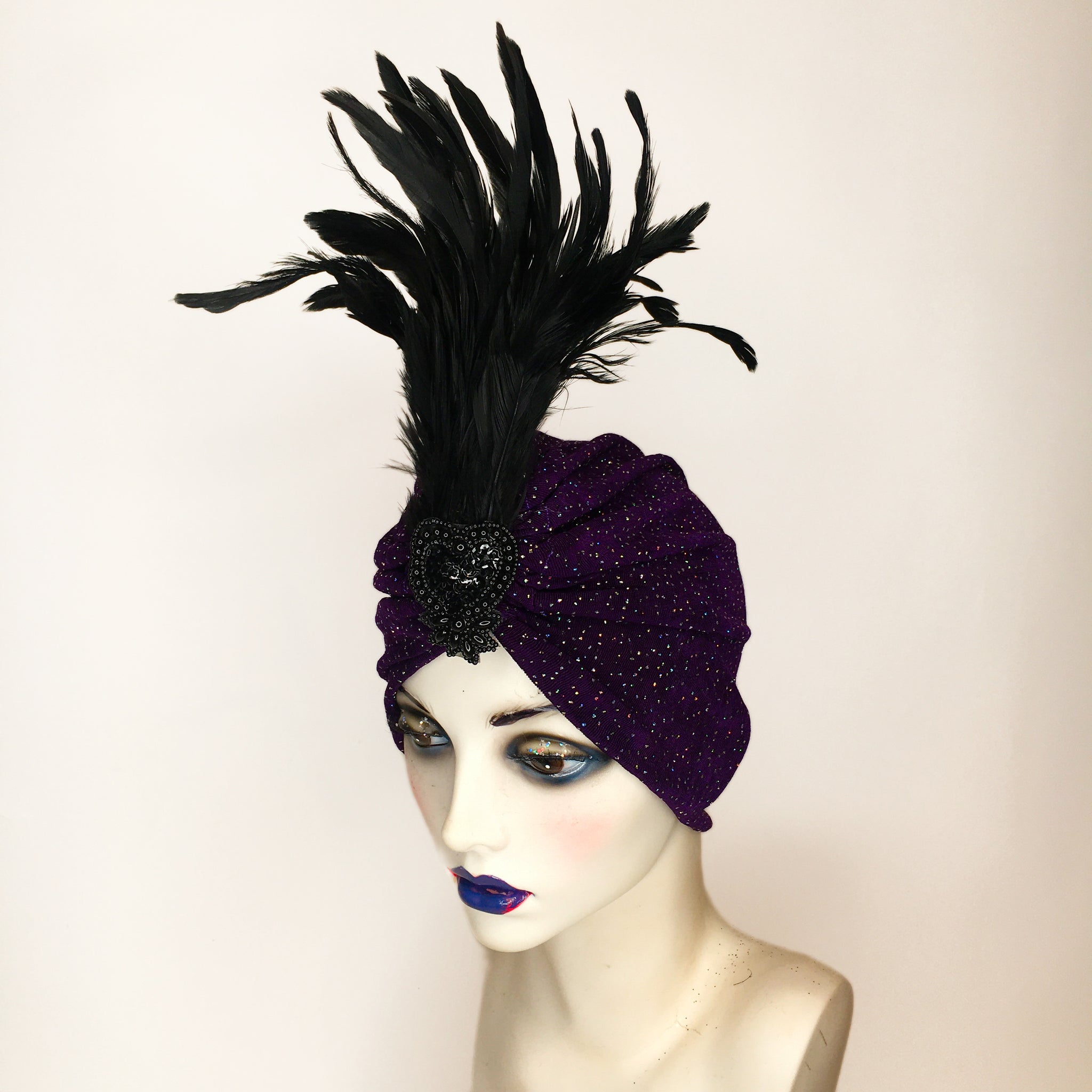 Feather Sparkle Turban